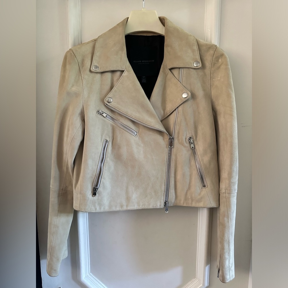 Club Monaco suede leather jacket